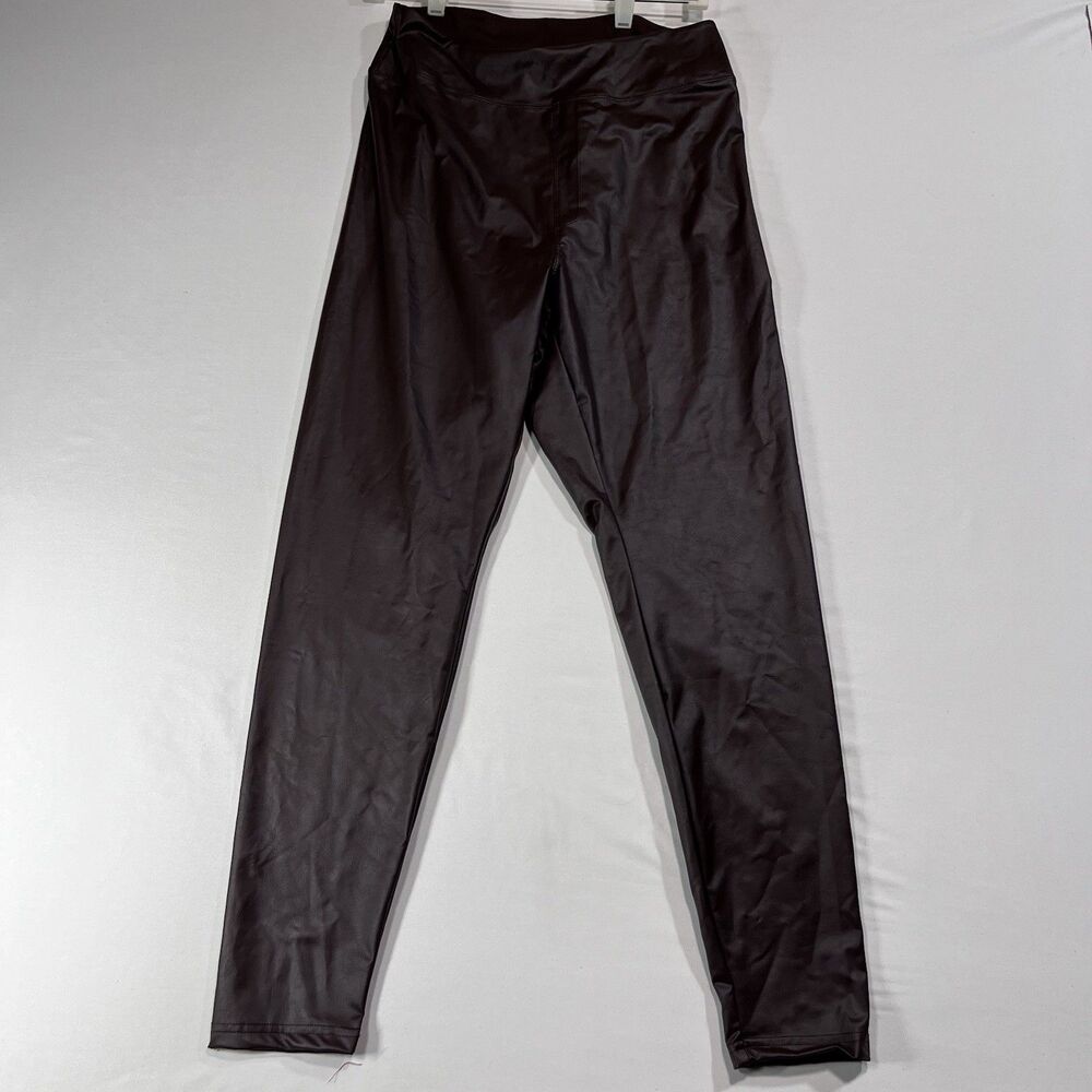OFFLINE by Aerie Real Luxe Faux Leather Leggings Brown High Rise XL